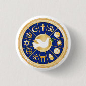 Dove of Peace Ronde Button 3,2 Cm (Voorkant)