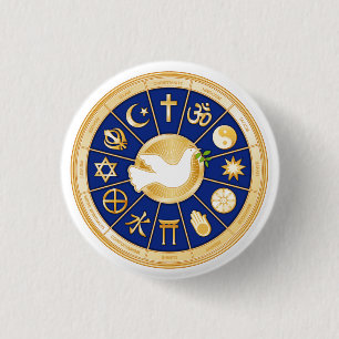 Dove of Peace Ronde Button 3,2 Cm