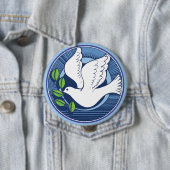 Dove of Peace Ronde Button 4,0 Cm (In situ)