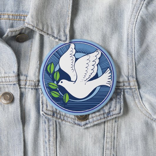 Dove of Peace Ronde Button 4,0 Cm (In situ)