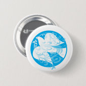 Dove of Peace Ronde Button 5,7 Cm (Voorkant /achterkant)