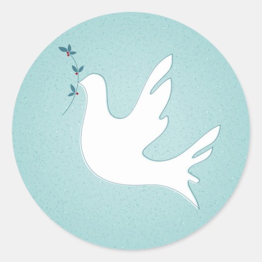 Dove of Peace Ronde Sticker (Voorkant)