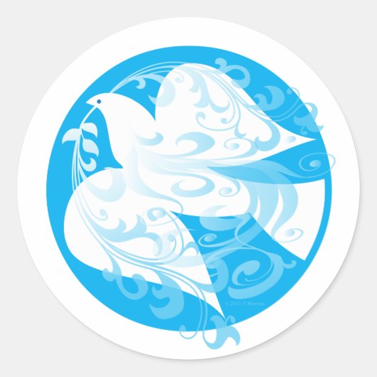 Dove of Peace Ronde Sticker (Voorkant)
