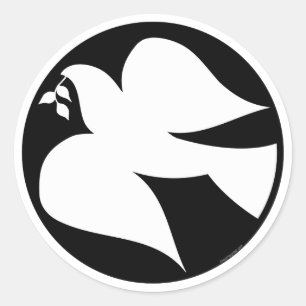 Dove of Peace Sign Ronde Sticker