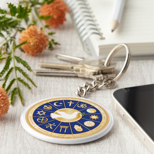 Dove of Peace Sleutelhanger (Zijkant)