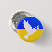 Dove of Peace Ukraine Flag Button - Freedom Peace (Voorkant /achterkant)