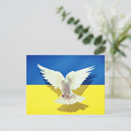 Dove of Peace UKraine Flag Kaart - Freedom (Staand voorkant)