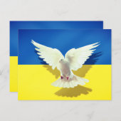 Dove of Peace UKraine Flag Kaart - Freedom (Voorkant / Achterkant)