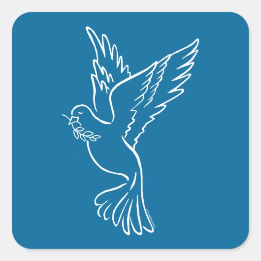 Dove of Peace Vierkante Sticker (Voorkant)