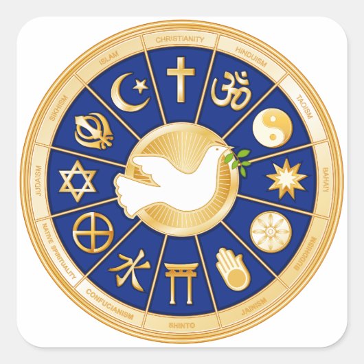 Dove of Peace Vierkante Sticker (Voorkant)