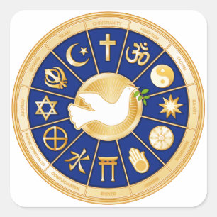 Dove of Peace Vierkante Sticker
