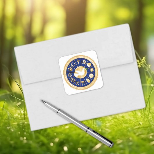 Dove of Peace Vierkante Sticker