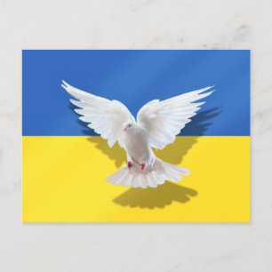 Dove of Peace Vlag van het Oekraïense Briefkaart