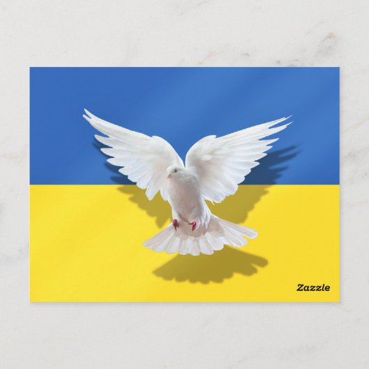 Dove of Peace Vlag van het Oekraïense Briefkaart (Achterkant)