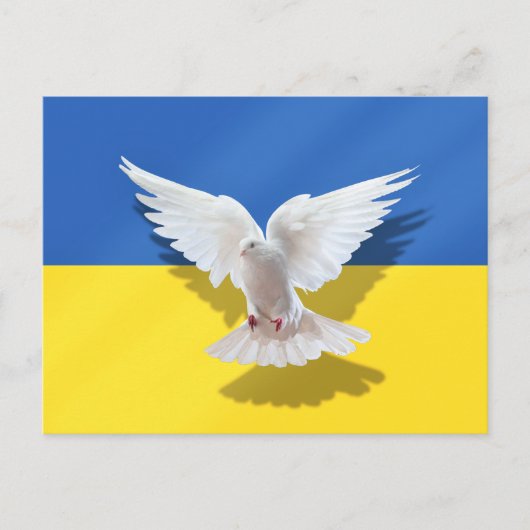 Dove of Peace Vlag van het Oekraïense Briefkaart (Voorkant)