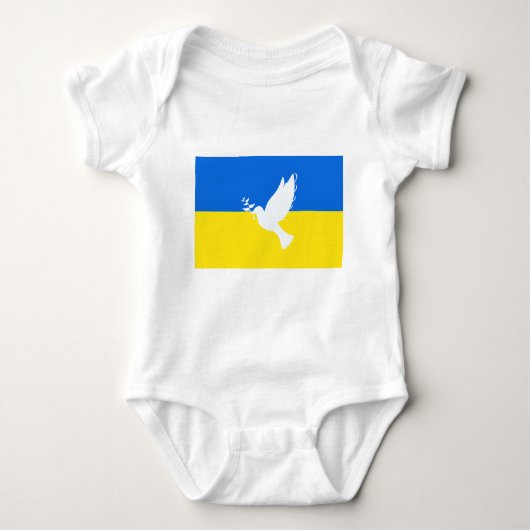 Dove of Peace Vlag van Oekraïne Baby Bodysuit (Voorkant)
