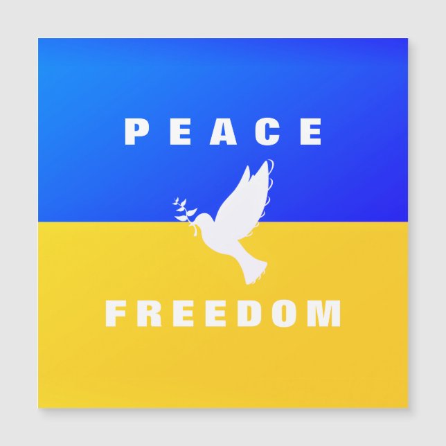 Dove of Peace - vlag van Oekraïne - vrede - vrijhe (Voorkant)
