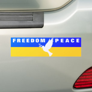 Dove of Peace - vlag van Oekraïne - vrede - vrijhe Bumpersticker