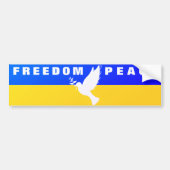 Dove of Peace - vlag van Oekraïne - vrede - vrijhe Bumpersticker (Voorkant)