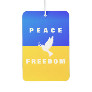 Dove of Peace - vlag van Oekraïne - vrede - vrijhe Luchtverfrisser