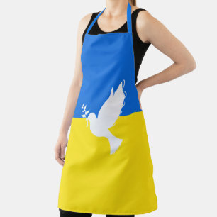 Dove of Peace - vlag van Oekraïne - vrijheid - vr Schort