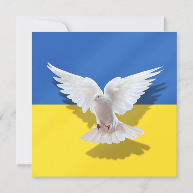 Dove of Peace - vlag van Oekraïne - vrijheid - vre (Voorkant)