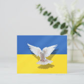 Dove of Peace - vlag van Oekraïne - vrijheid - vre Briefkaart (Staand voorkant)