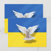 Dove of Peace - vlag van Oekraïne - vrijheid - vre Briefkaart (Voorkant / Achterkant)