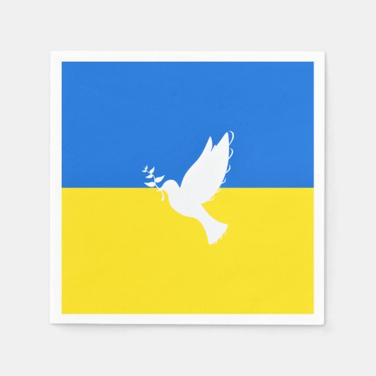 Dove of Peace - vlag van Oekraïne - vrijheid - vre Servet (Voorkant)