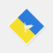 Dove of Peace - vlag van Oekraïne - vrijheid - vre Servet (Hoek)