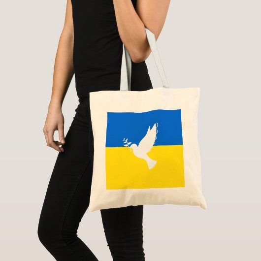 Dove of Peace - vlag van Oekraïne - vrijheid - vre Tote Bag (Voorkant (product))