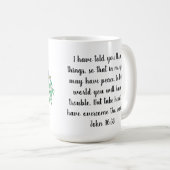 Dove of Peace w Verse van 16:33 Koffiemok (Voorkant rechts)