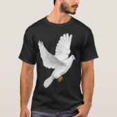 Dove of Peace White Pigeon Hand Drawn Artwork Grap T-shirt (Voorkant)