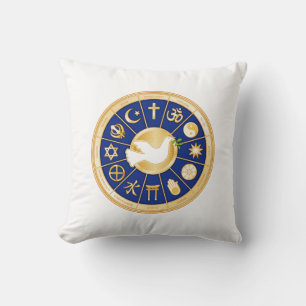Dove of Peace, World of Faith Mandala Pillow Kussen