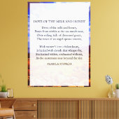 Dove of the Milk and Honey Poem by Pamela Storch Canvas Afdruk (Insitu (Woonkamer))