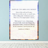 Dove of the Milk and Honey Poem by Pamela Storch Canvas Afdruk (Insitu (Houten vloer))