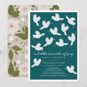 Dove Olive Blauwgroen Boy Bundle of Joy Baby showe Kaart (Voorkant / Achterkant)