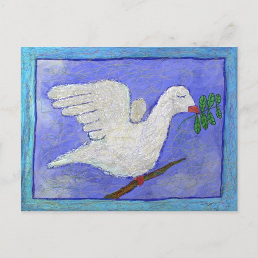 Dove & Olive Branch by Ian Roz Briefkaart (Voorkant)