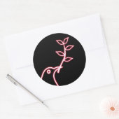 Dove & Olive Branch Ronde Sticker (Envelop)
