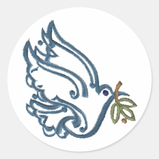 Dove Olive Branch Sticker (Voorkant)