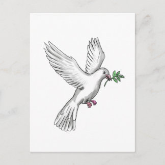 Dove Olive Leaf Tattoo Briefkaart