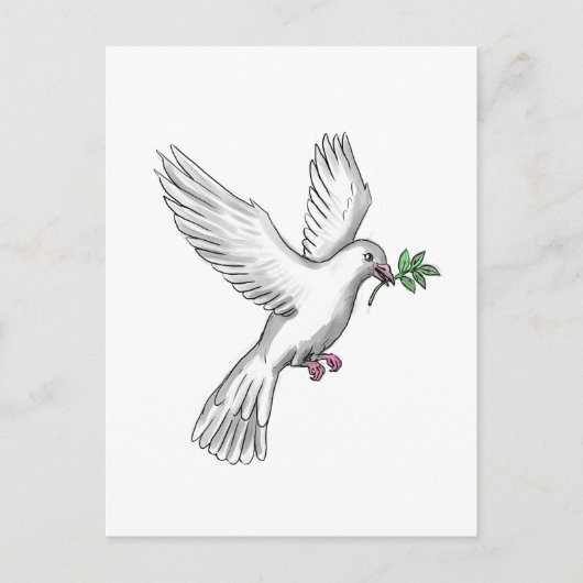 Dove Olive Leaf Tattoo Briefkaart (Voorkant)