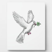 Dove Olive Leaf Tattoo Fotoplaat (Voorkant)