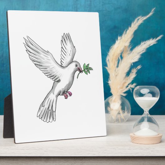 Dove Olive Leaf Tattoo Fotoplaat (Zijkant)