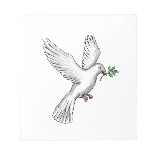 Dove Olive Leaf Tattoo Notitieblok (Voorkant)