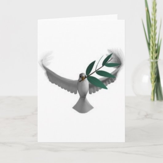 Dove-olivebranch Feestdagen Kaart (Voorkant)