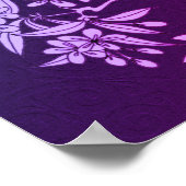 Dove on Branch Bird Motif Art gekleurd Poster (Hoek)