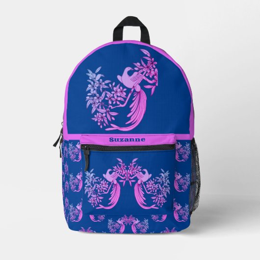 Dove on Branch Bird Motif Art gepersonaliseerd Bedrukte Rugzak (Voorkant)