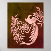 Dove on Branch Bird Motif Art Poster (Voorkant)
