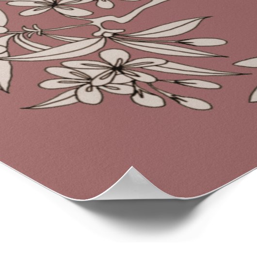 Dove on Branch Bird Motif Art Poster (Hoek)